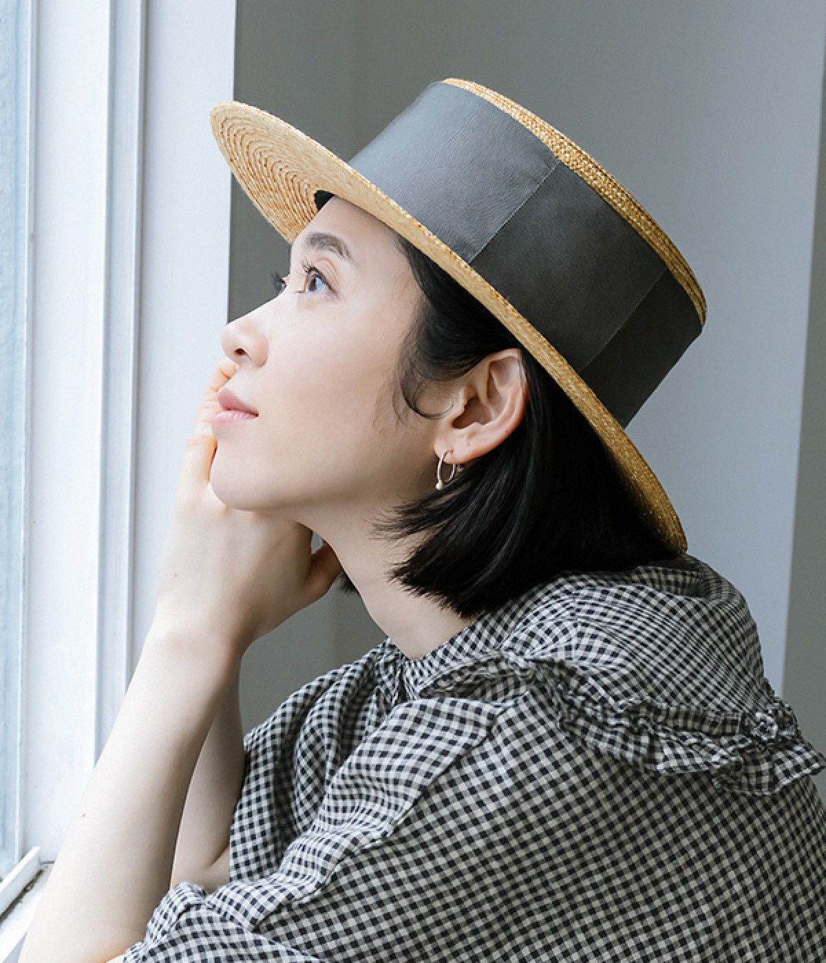 田中帽子店 × Cassure 幅広リボンAlma