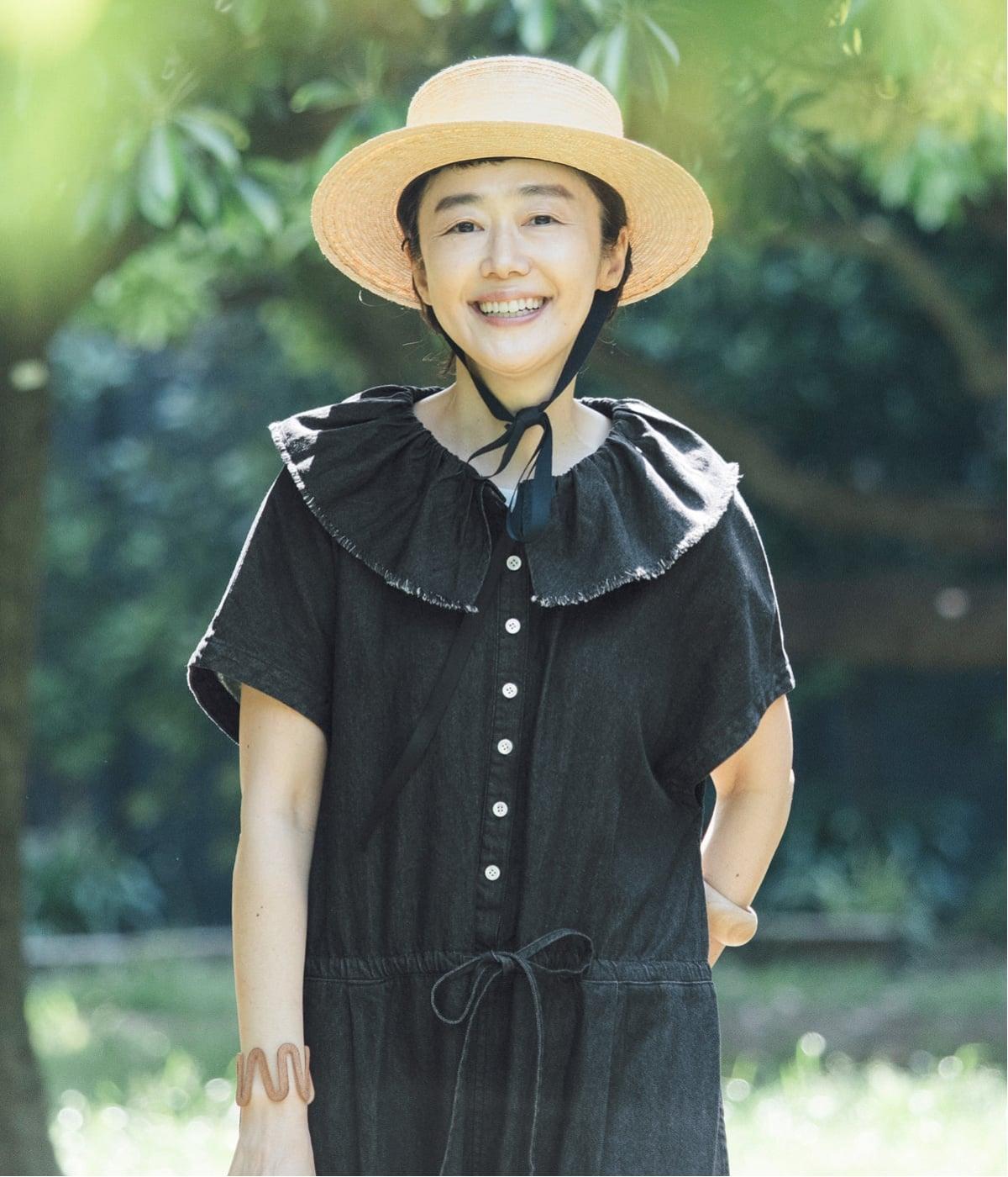 【6月19日発売予定】滝口和代さん×田中帽子店コラボ　quiet straw hat(ナチュラル-F)