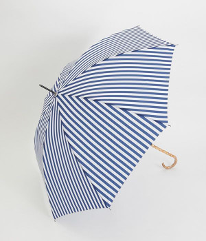 ソティ　竹のジャンプ長傘　ストライプ(ネイビー-ONESIZE)