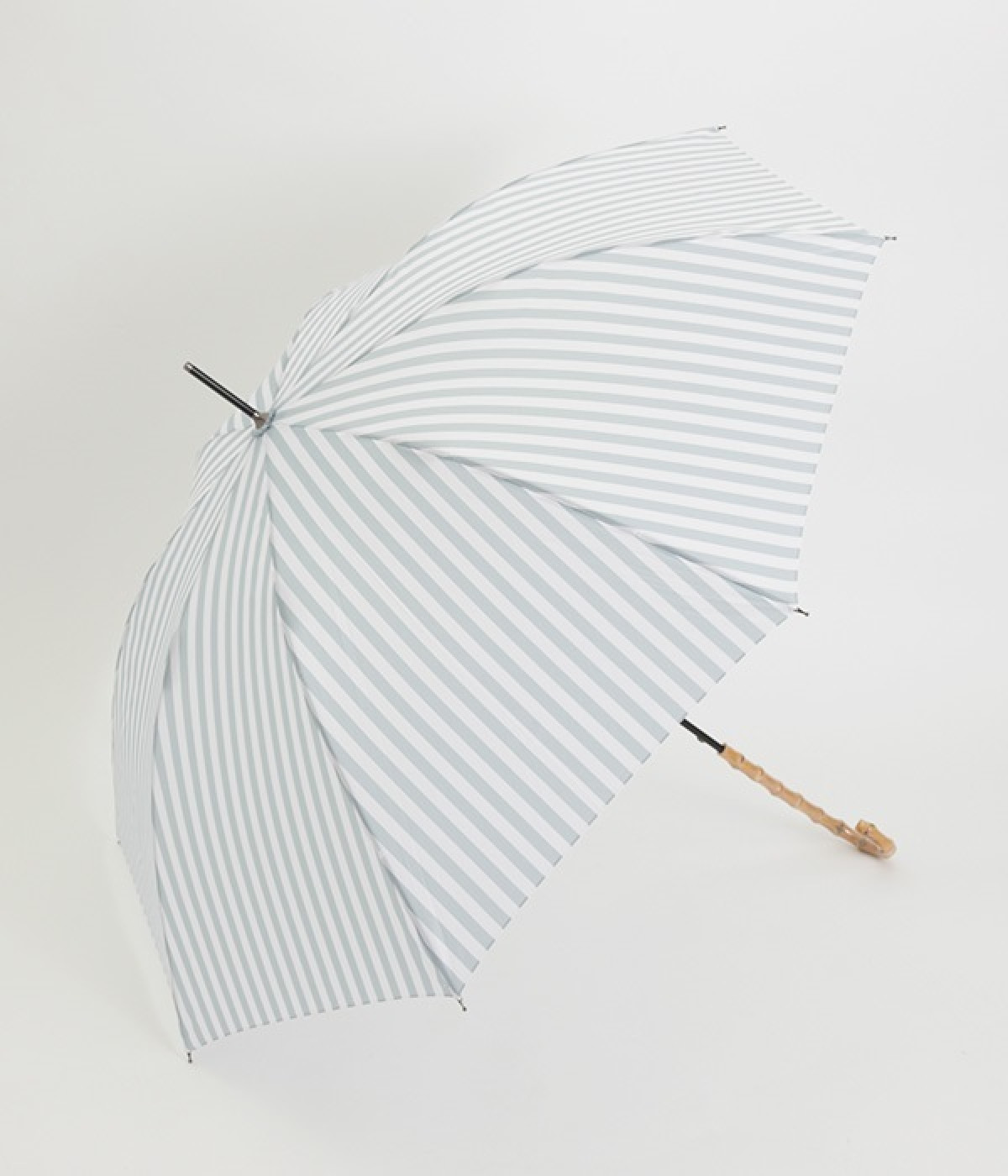 ソティ　竹のジャンプ長傘　ストライプ(ライトグレー-ONESIZE)