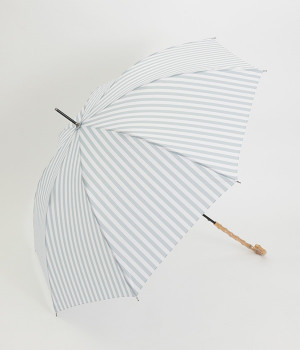 ソティ　竹のジャンプ長傘　ストライプ(ライトグレー-ONESIZE)