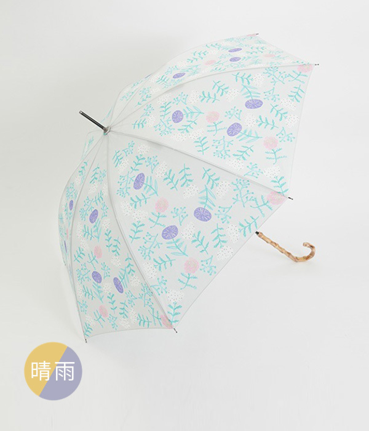 ソティ　竹のジャンプ長傘　フラワー(ライトグレー-ONESIZE)