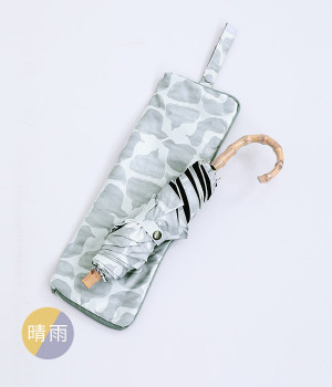 ルプリエ　UVカット竹の折りたたみ傘　バード(ライトグレー-ONESIZE)