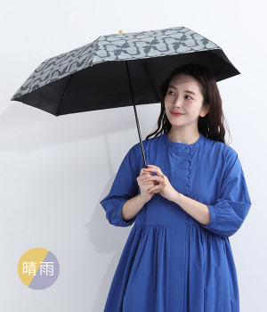 ルプリエ　UVカット竹の折りたたみ傘　バード(チャコール-ONESIZE)