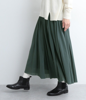 コットンチュールスカート(グリーン-ONESIZE)