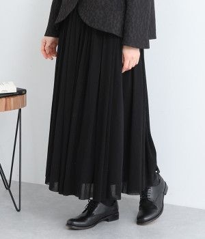 コットンチュールスカート(ブラック-ONESIZE)