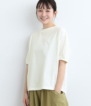 天竺オフボディシルエットTシャツ(オフホワイト-ONESIZE)