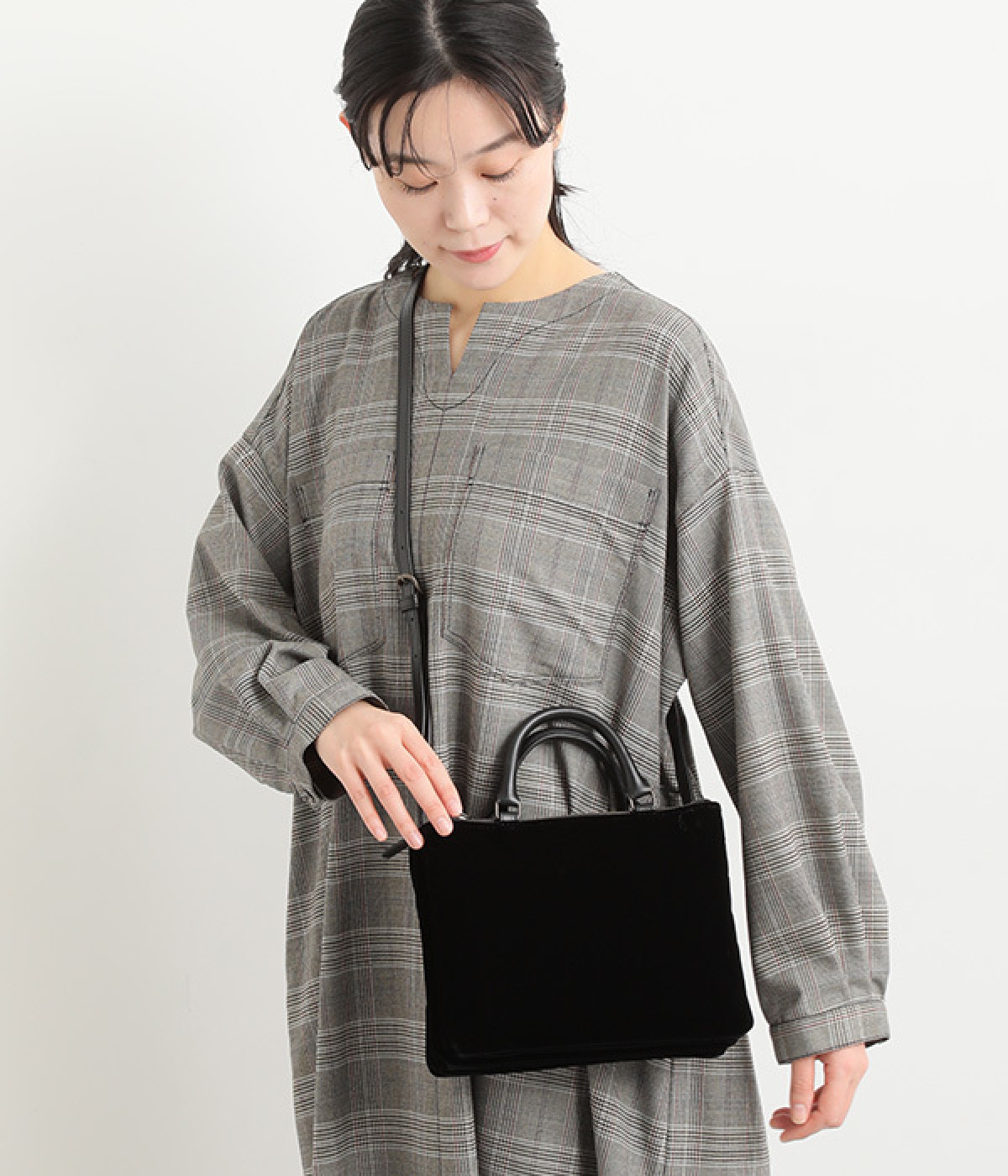 3部屋ショルダー(ブラックベルベット-ONESIZE)