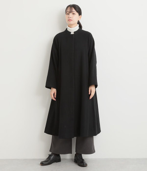 Aラインコート(ブラック-ONESIZE)