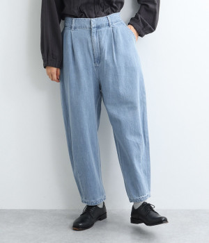 デニムテーパードパンツ(ブリーチ-L)