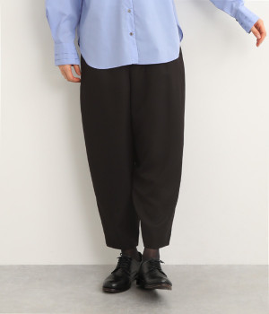 ツイルストレッチセミテーパードパンツ(ブラック-ONESIZE)