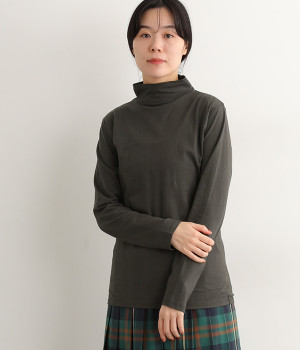 ハイネックベア天竺(チャコール-ONESIZE)