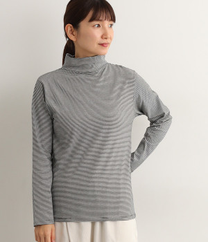 ハイネックベア天竺(ボーダー-ONESIZE)