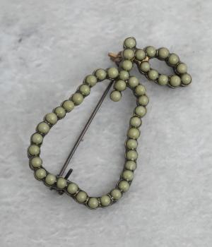 ラ・フランスシルエットブローチ(グリーン-ONESIZE)