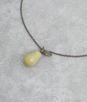 ラ・フランスシルエットネックレス(からしエポ-ONESIZE)