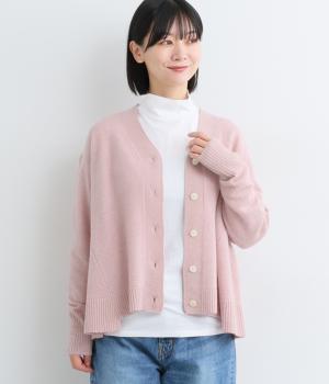 ウールカシミヤカーディガン(ピンク-F)