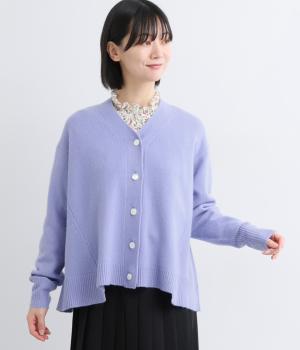ウールカシミヤカーディガン(ライラック-F)