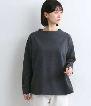 ポンチハイネックプルオーバー(杢ネイビー×杢チャコール千鳥-F)