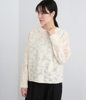 カットジャカードブラウス(オフ-38)