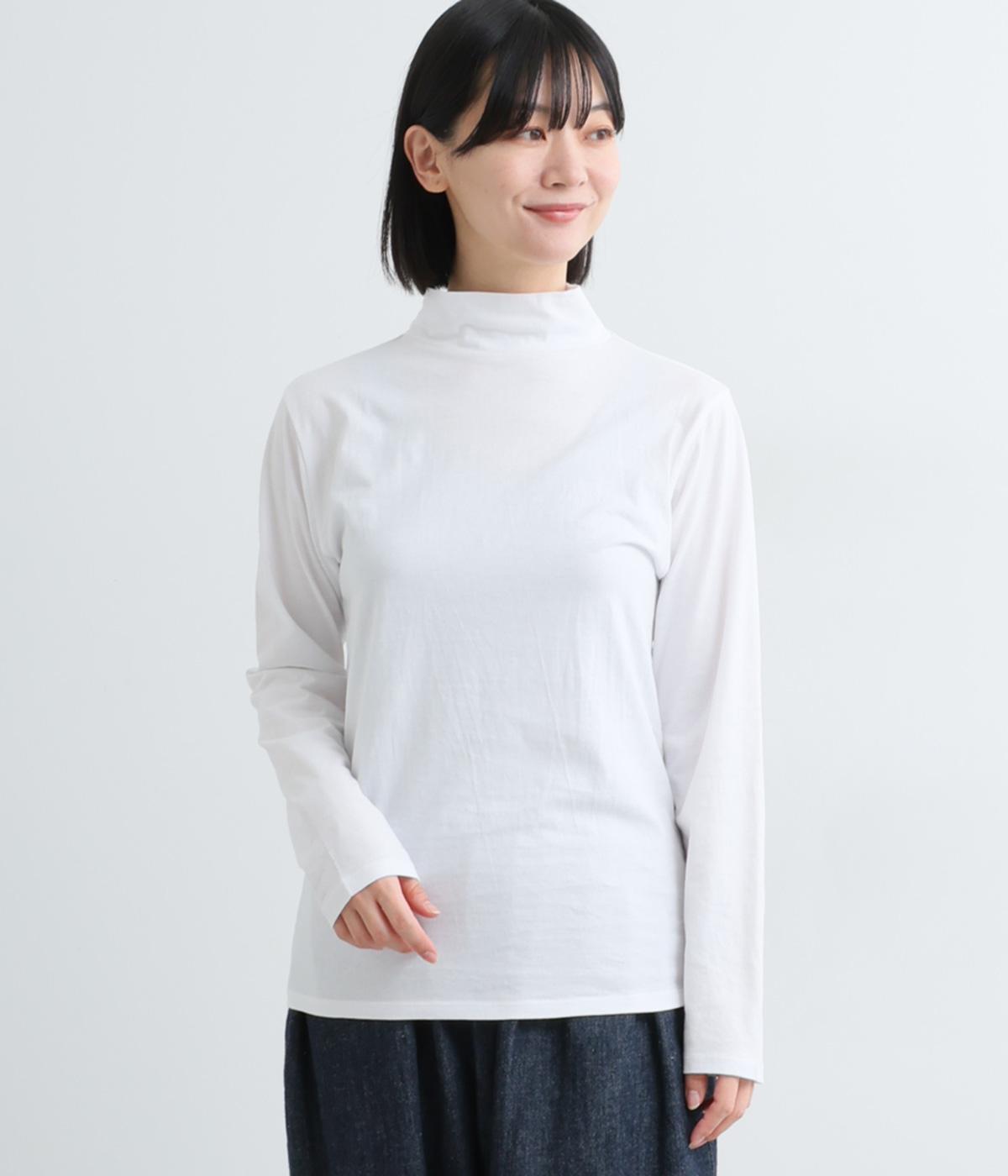 コットンハイネックベア天竺トップス(オフホワイト-F)