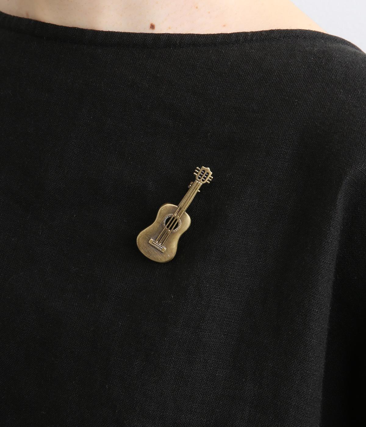 ギター風ブローチ(アンティークゴールド-F)