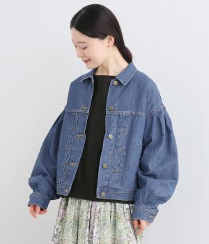 コットンリネンライトオンスデニムジャケット(ブリーチ-F)