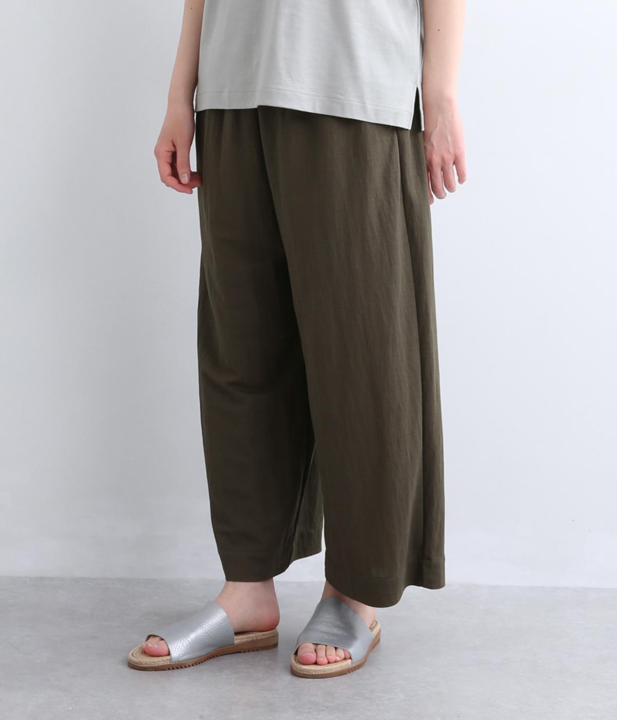 ナチュラルスムースリラックスパンツ(ブラウン-F)