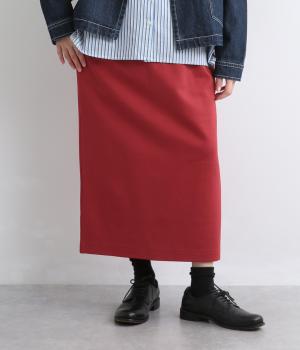 コットンポンチ　ストレートスカート(レッド-M)