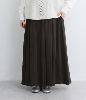 タックAラインスカート(ブラックヘリンボーン-38)