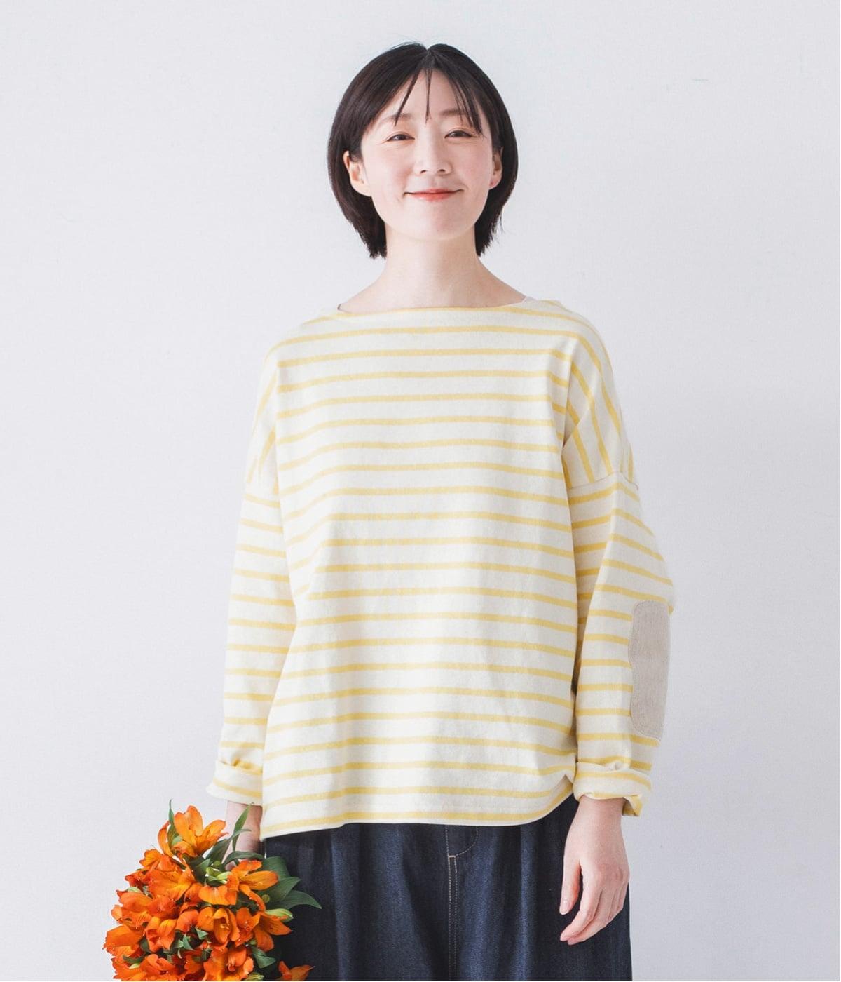 IENA - mana 新品タグ付　アンスクリア　ボーダーバスクシャツ　S エルボーパッチボーダーバスクシャツ｜conges payes ADIEU TRISTESSE