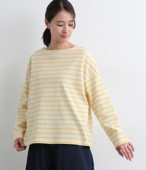 エルボーパッチボーダーバスクシャツ