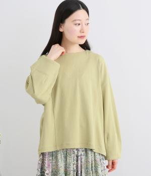 強撚ミニ裏毛ボリューム袖プルオーバー