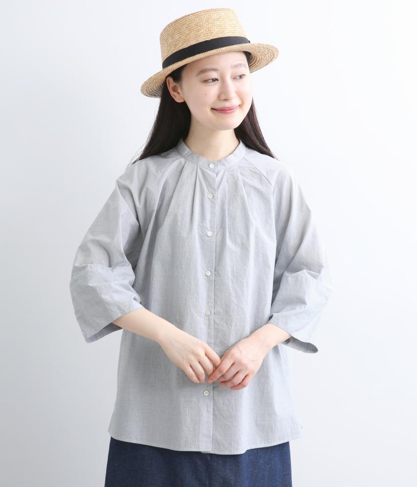 コットンフロントタックブラウス