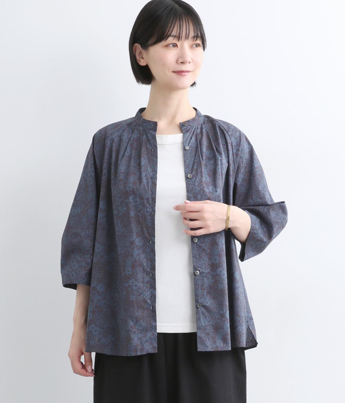 コットンフロントタックブラウス(ハナガラ-38)