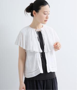 モスリンハンドタックカラージレ(オフホワイト-38)