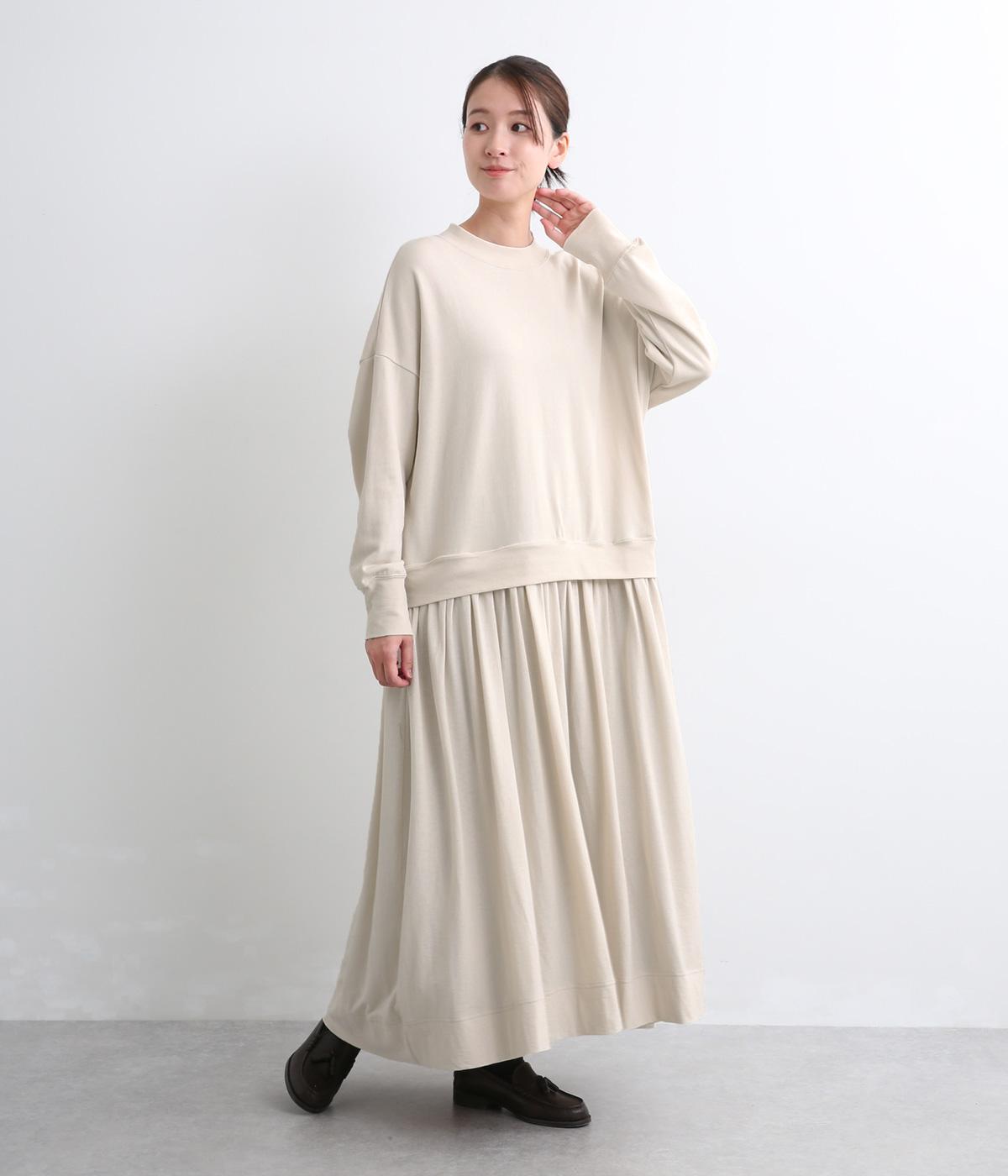 ジャージパッチワークワンピース(アイボリー-F)