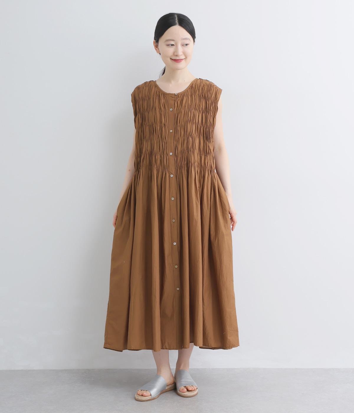 【新品】コンジェペイエ アデュートリステス コットンワンピース インド製 インド ハンドタックワンピース｜conges payes ADIEU TRISTESSE