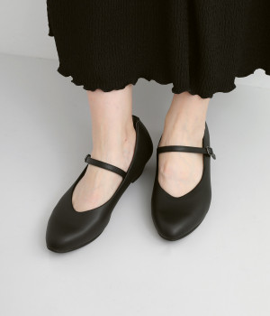 ストラップパンプス(ブラック-235)