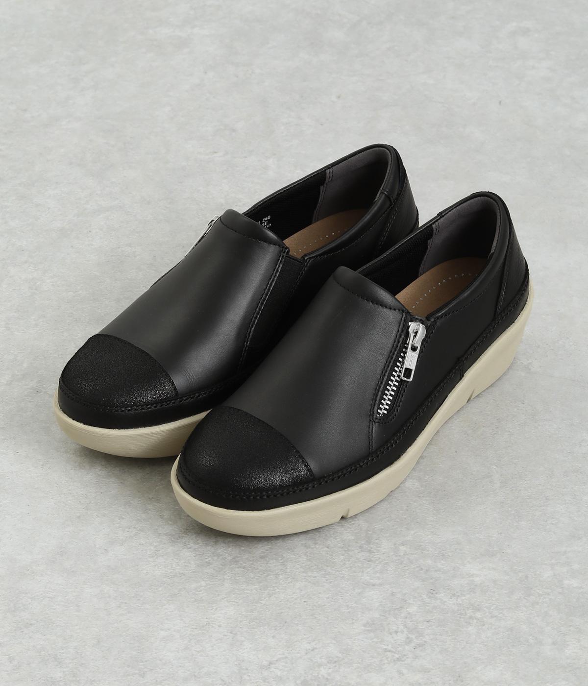 サイドジップ スリッポンシューズ(ブラック-230)