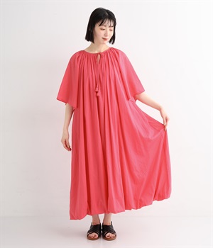 コットン　2wayバルーンワンピース