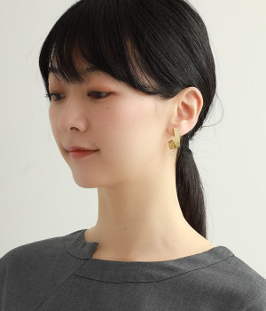 バール　ピアス　プレート　カール(ゴールド-ONESIZE)