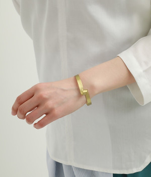 バール　バングル　プレート(ゴールド-ONESIZE)