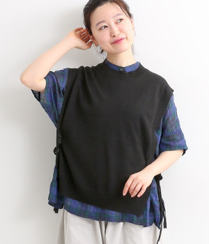 サイド　パッカーンベスト(ブラック-ONESIZE)