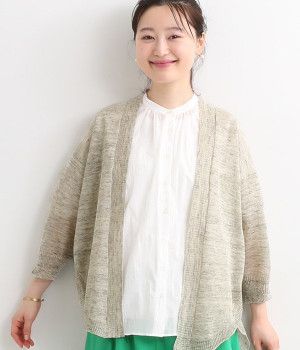 ラウンドヘム　カーディガン(ライトグレー-ONESIZE)