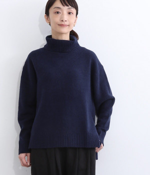 ふんわりタートルスタンダードプルオーバー(ネイビー-ONESIZE)