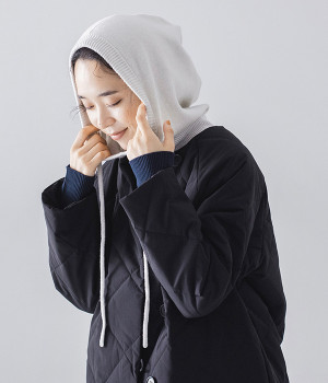 ピーチ起毛 バラクラバ(ペールグレー-ONESIZE)