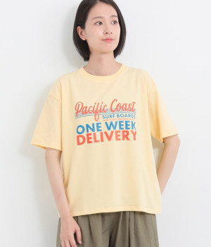 コットンミディウェイトスタンダードショートスリーブTシャツ〈ONE WEEK DELIVERY〉(イエロー-ONESIZE)