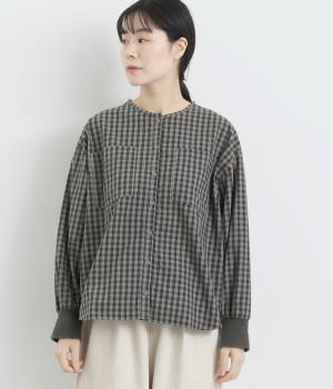 コットンリブウォッシュアウトブラウス2