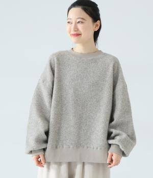 ウールリッチパイルボアプルオーバー(グレー-F)