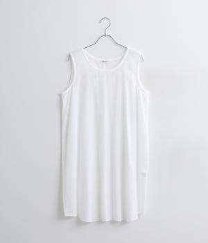 シングルガーゼ　ノースリーブチュニック(オフホワイト-ONESIZE)